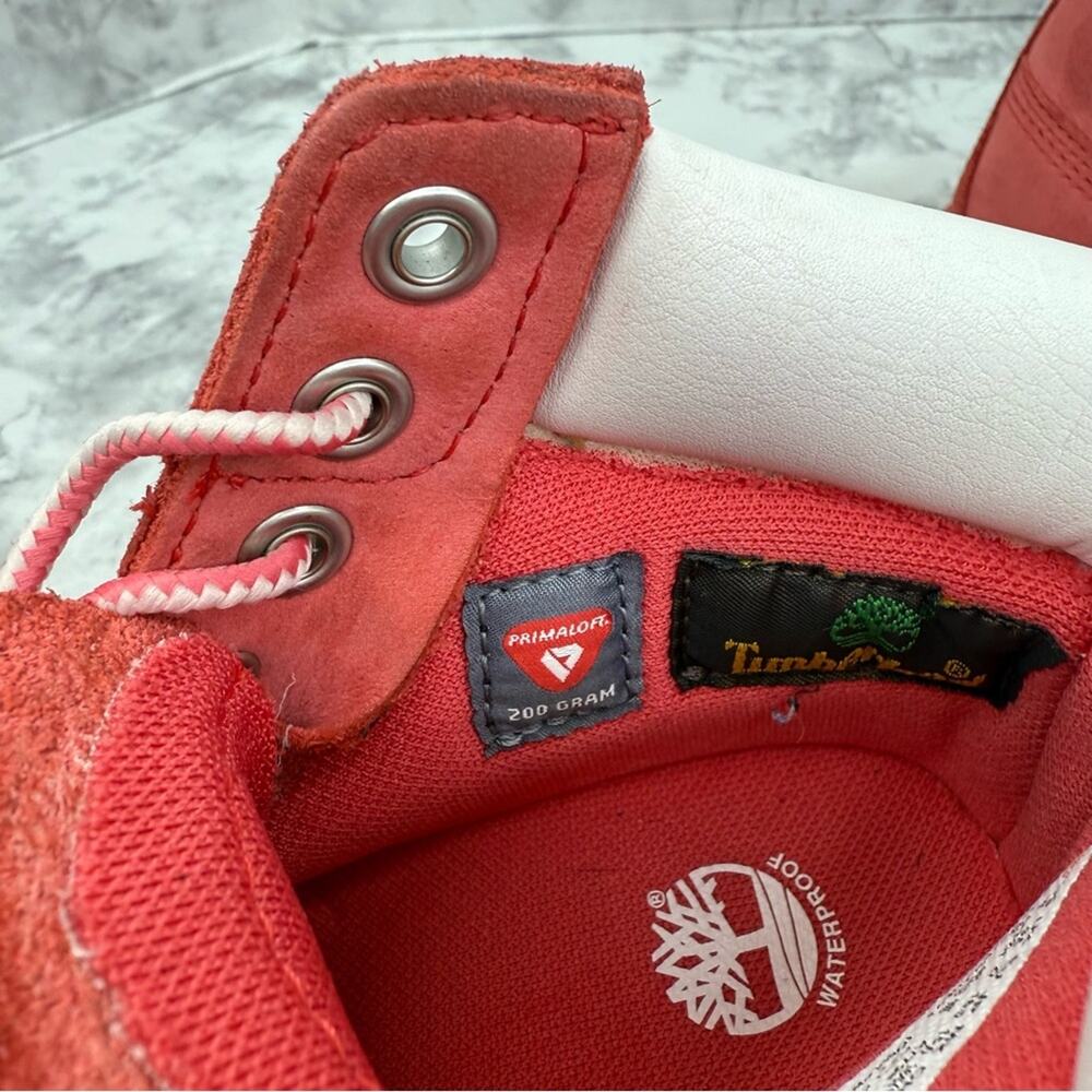 TIMBERLAND Work Boots Girls Toddler Sz 10 Pink “Rose Of Sharon” Waterproof - Picture 10 of 14